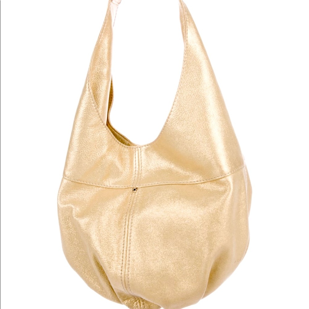 Jimmy Choo metallic gold hobo